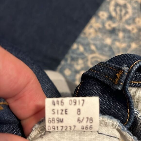 Vintage 1970’s Levi’s Orange Tab Kids’ size 8 Wide Leg Blue Denim Jeans - Picture 12 of 12